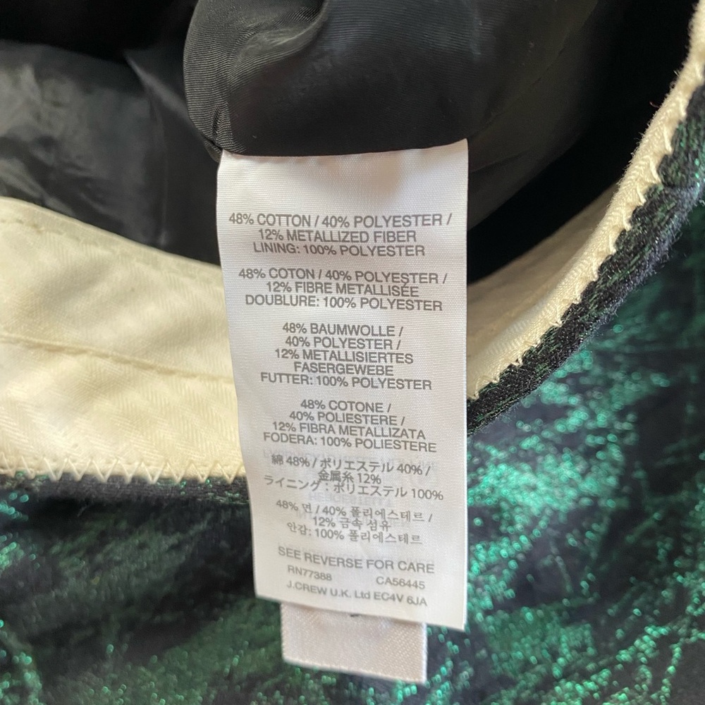 J. Crew evergreen jacquard patio pant - Picture 7 of 10
